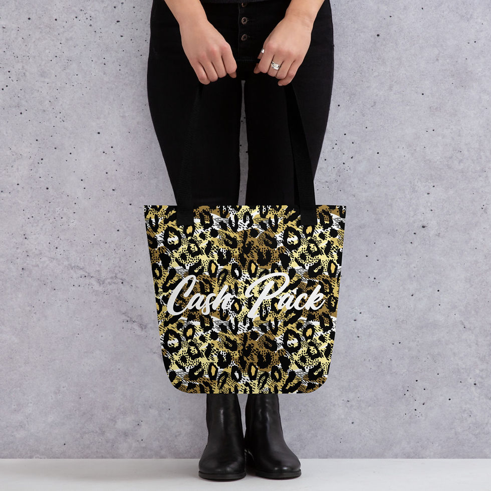 Cash Pack Signature Animal Print Tote Bag