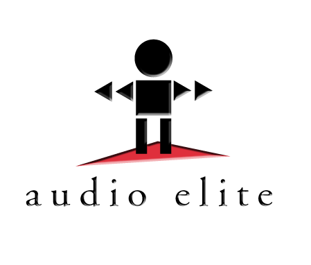 Audio Elite - Logo design features common AV controls