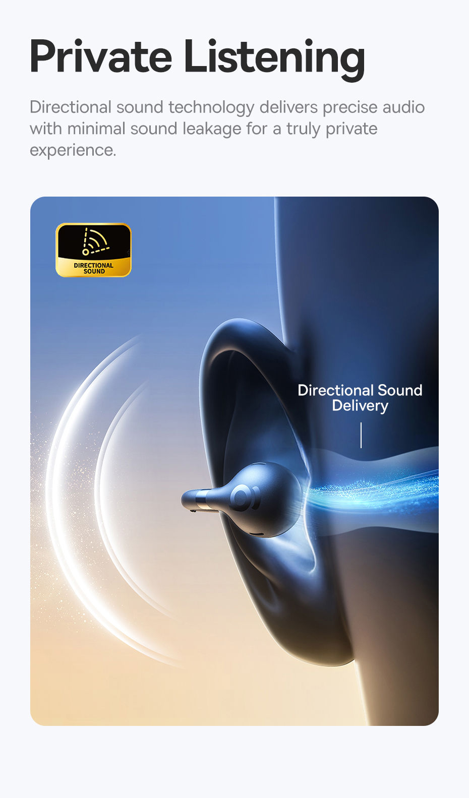 Thumbnail: Baseus BC1 Ear Clip Earbuds Open Ear Wireless Earphones Bluetooth 6.0 Clip On Sp