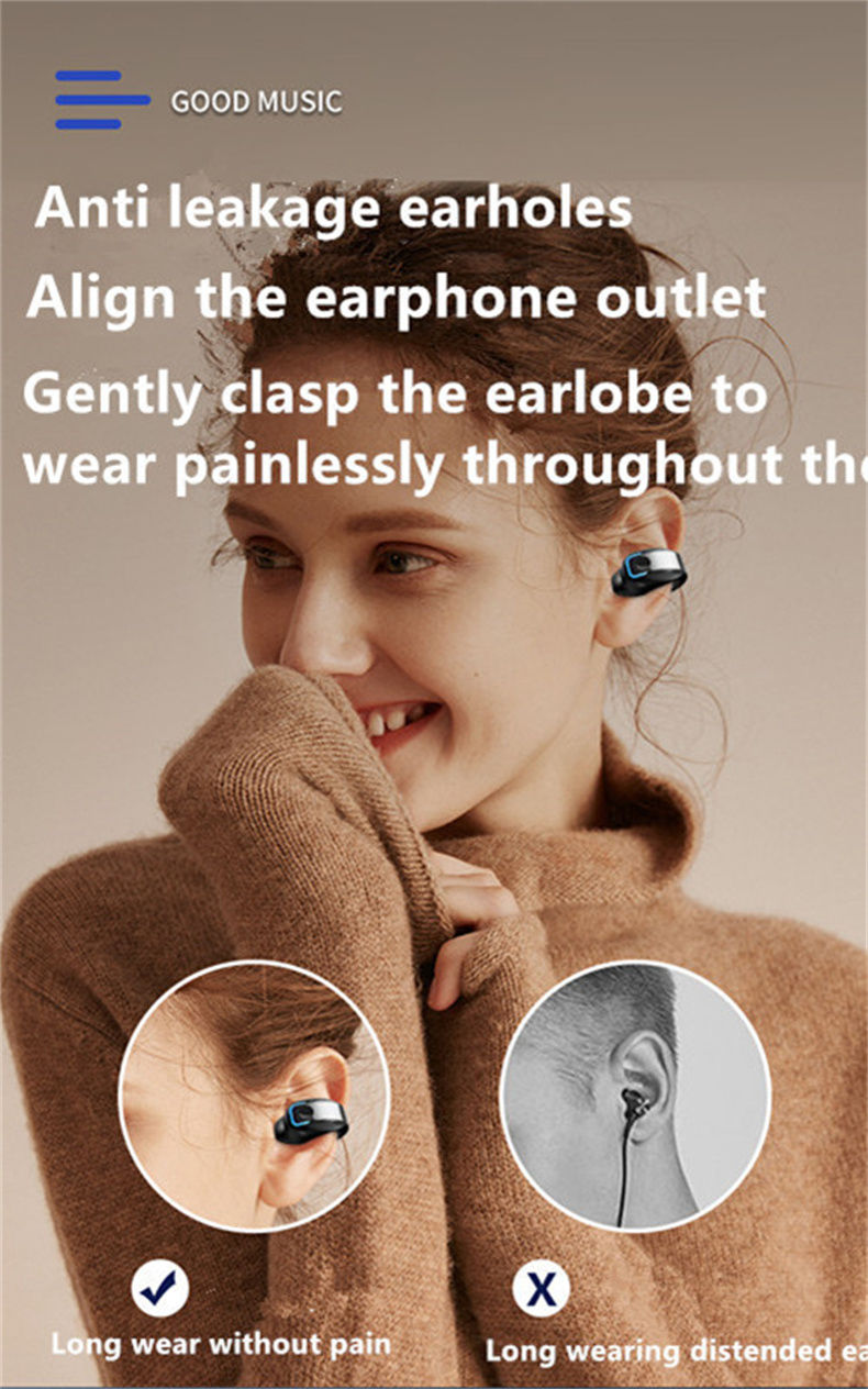 Thumbnail: Earphone Clip Wireless Bluetooth Headphone Bone Conduction Headset High Quality 