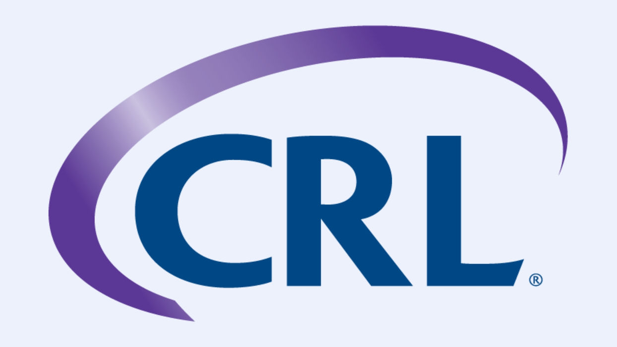 CRL logo in blue against light blue background, about research and development.