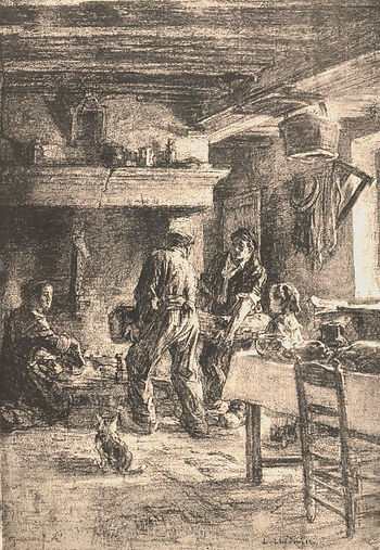 Dessin de Léon Lhermitte paru dans Le Monde illustré du 1er janvier 1884