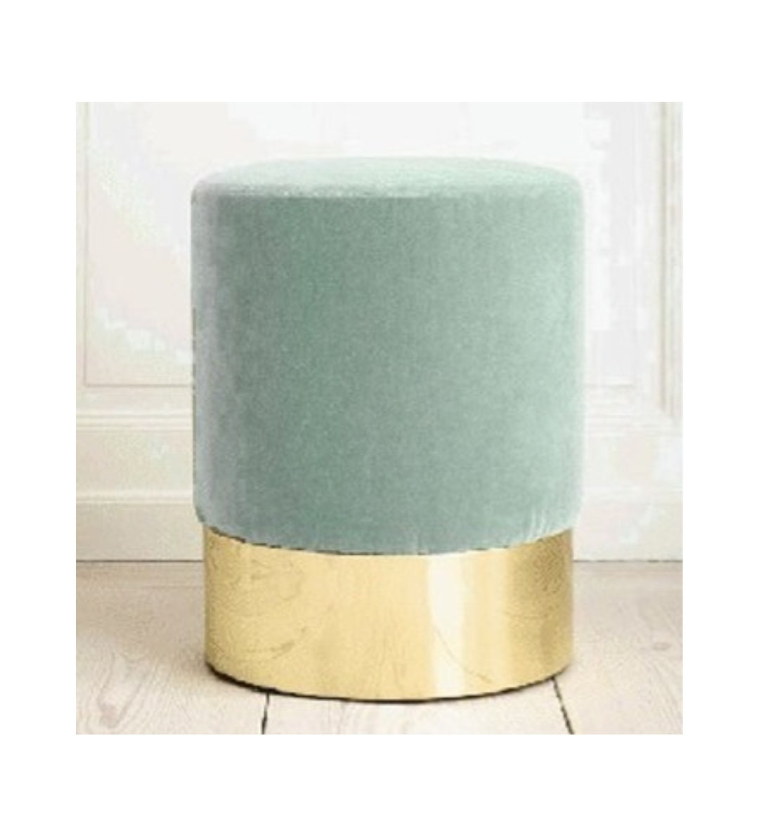 Пуфик бархатный с золотом