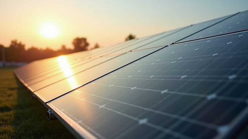 Eye-level view of solar energy conversion process