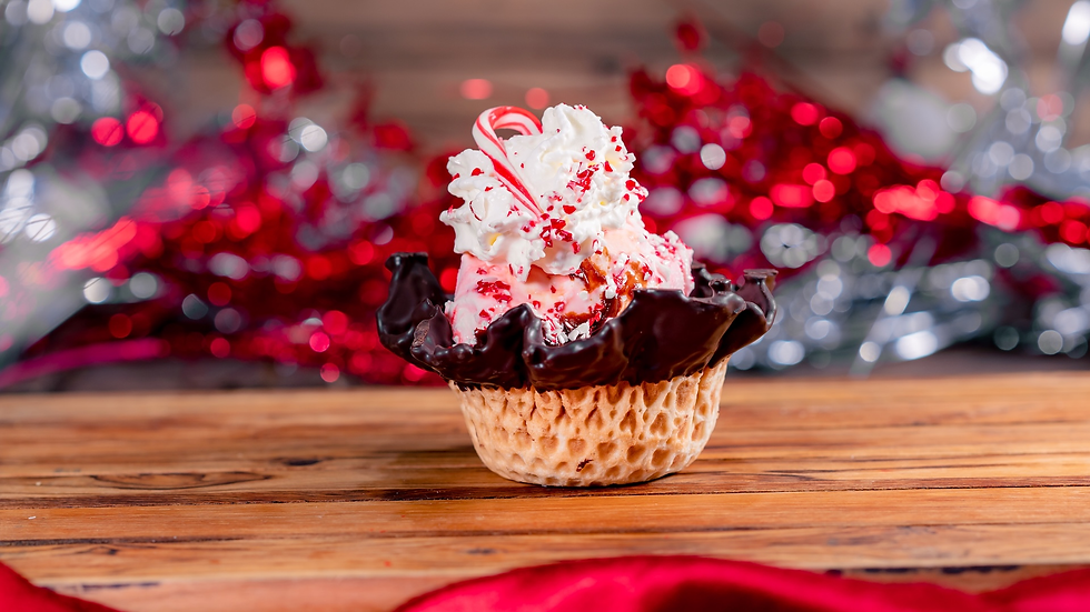 Complete list of Holiday snacks at Disneyland for 2025 including Chocolate Peppermint Sundae