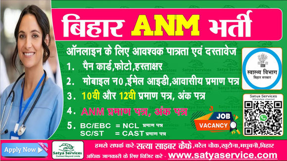 Bihar ANM Vacancy 2025 Apply Online