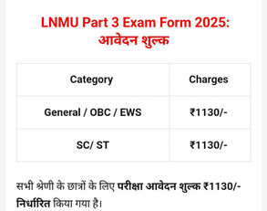 LNMU,PART-3 EXAM FORM LINK ACTIVE