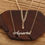 Thumbnail: Women Gold Plated Double layer Zodiac Sign Necklace
