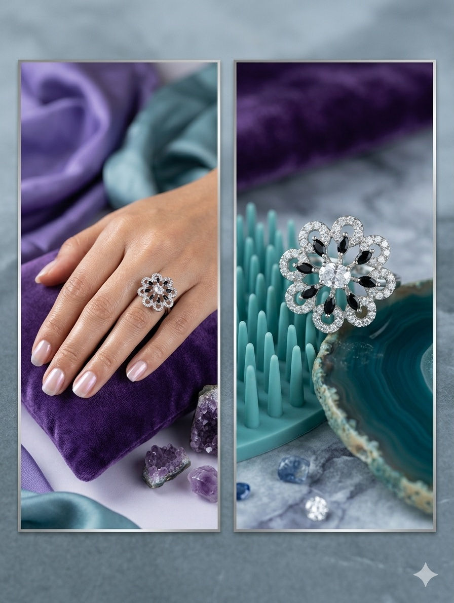 Thumbnail: Flowerburst Cocktail Ring
