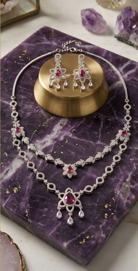 Thumbnail: Double Trouble Velvet Night Ruby Set