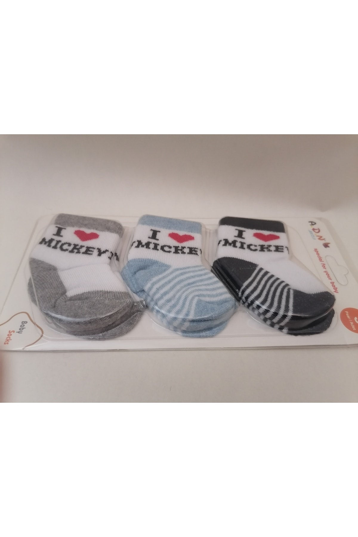 A.d.n Pamuklu 3 Lü Premium Paket Bebek Çorabı