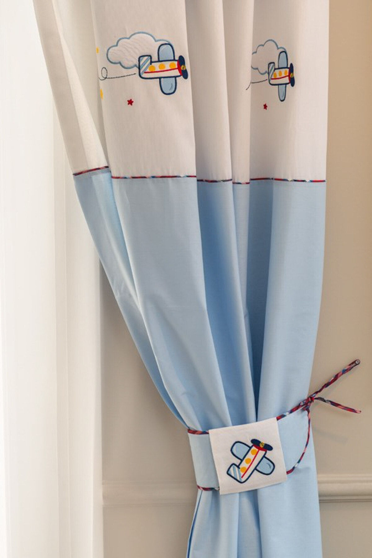 Funnababy Perde Pilot 150 Cm X 260 Cm (Tek Kanat) Açık Mavi /
