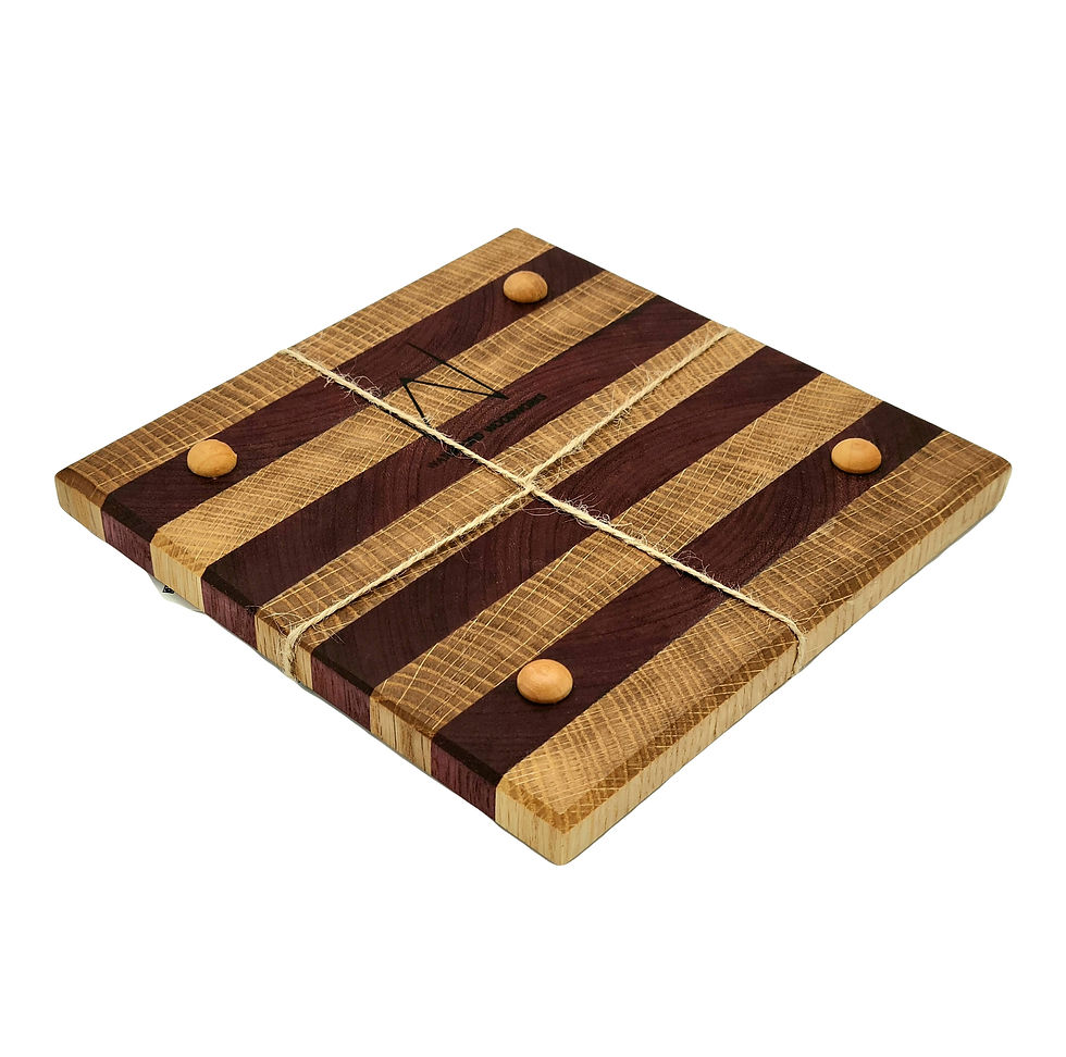Thumbnail: Square Multispecies End Grain Trivet