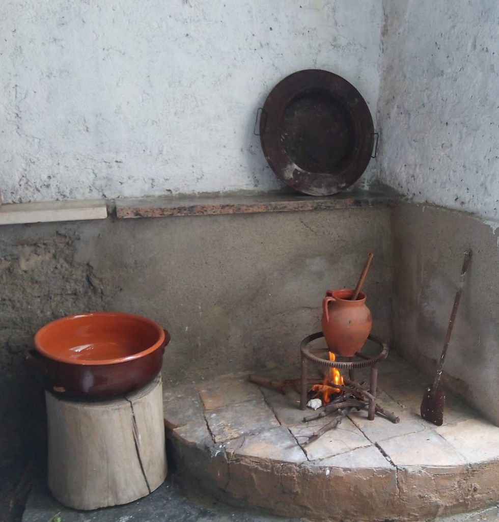 A functioning 'focularu' in the home of Rosanna Trimboli (Siderno).