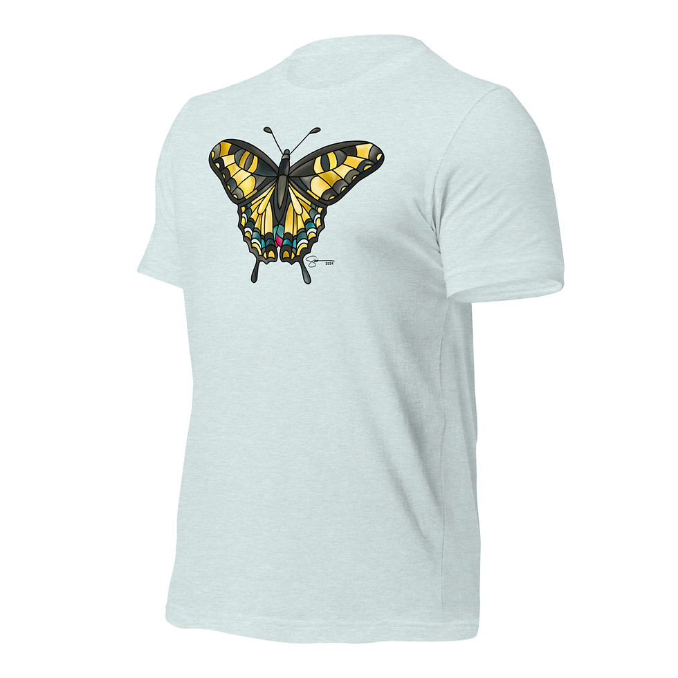 Thumbnail: Stained Glass Swallowtail Unisex T-shirt - Multiple Colors