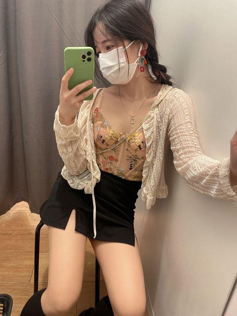携帯電話緑いろ
