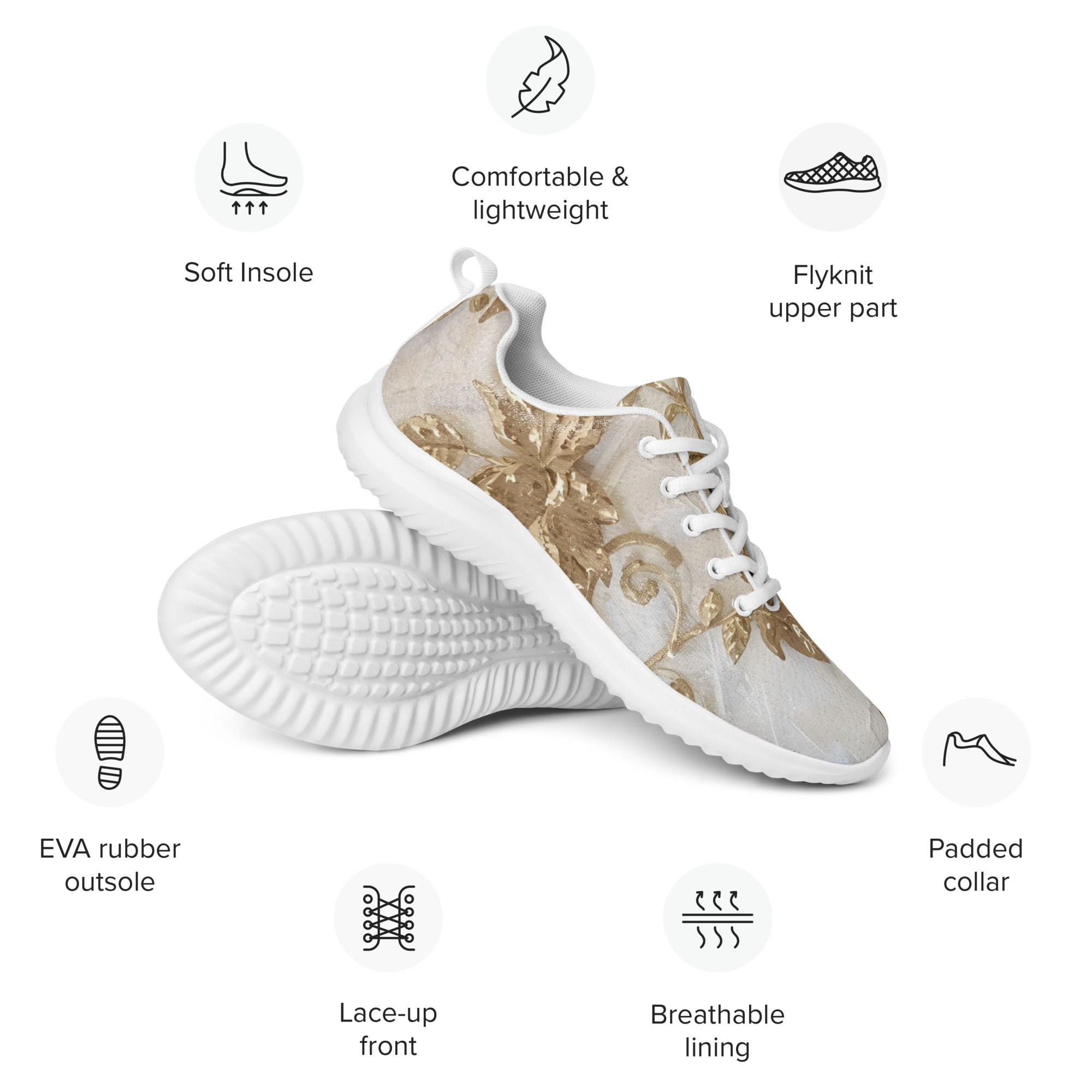 Cream Golden Nature Women’s athletic shoes