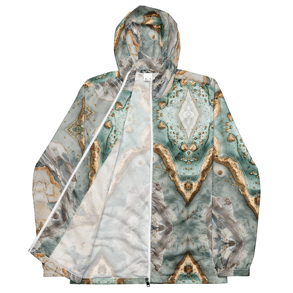 Thumbnail: Green Mármore Men’s windbreaker