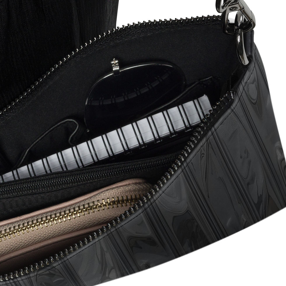 Thumbnail: Onyx Melted Medal Crossbody bag