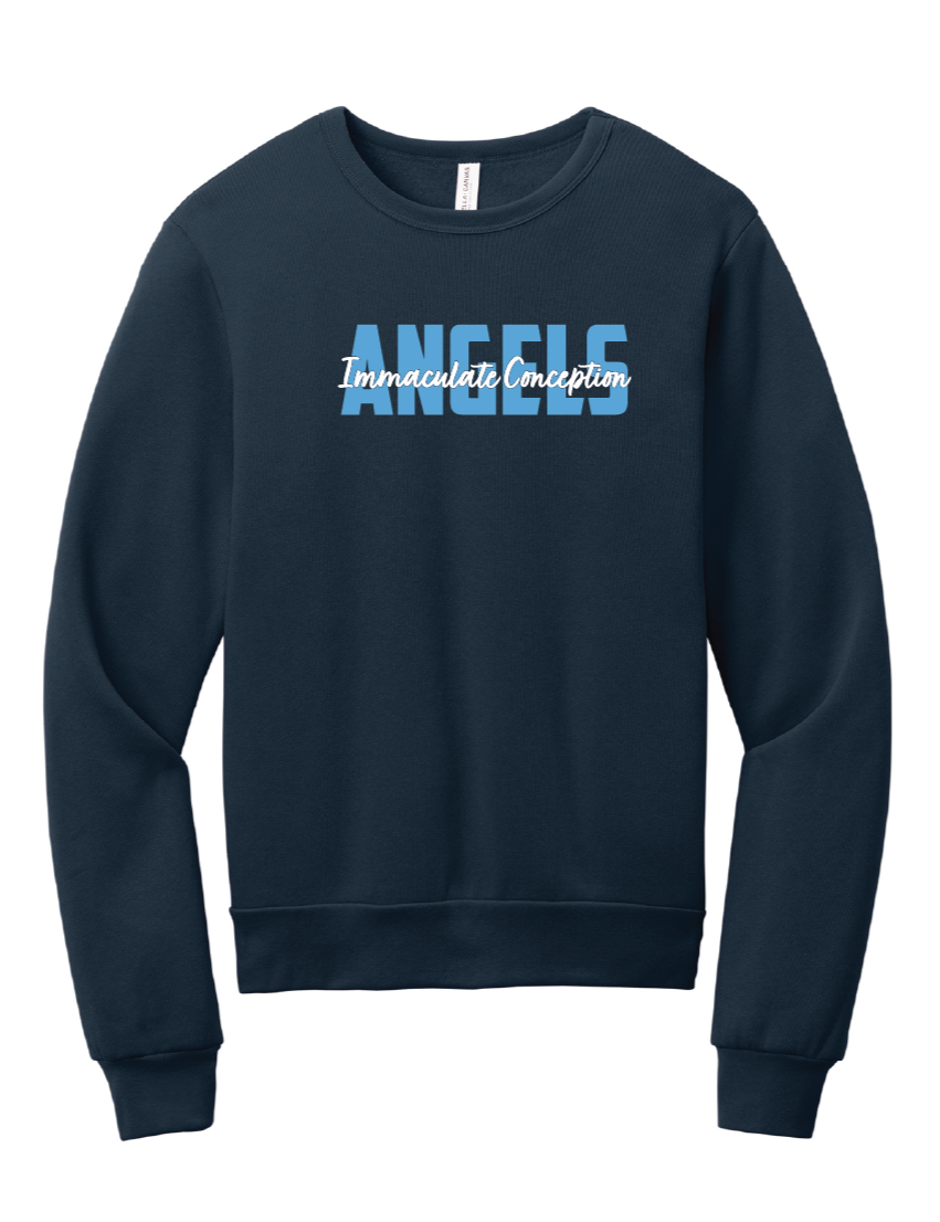 Thumbnail: Cursive Angel Crew Neck- Adult sizes only