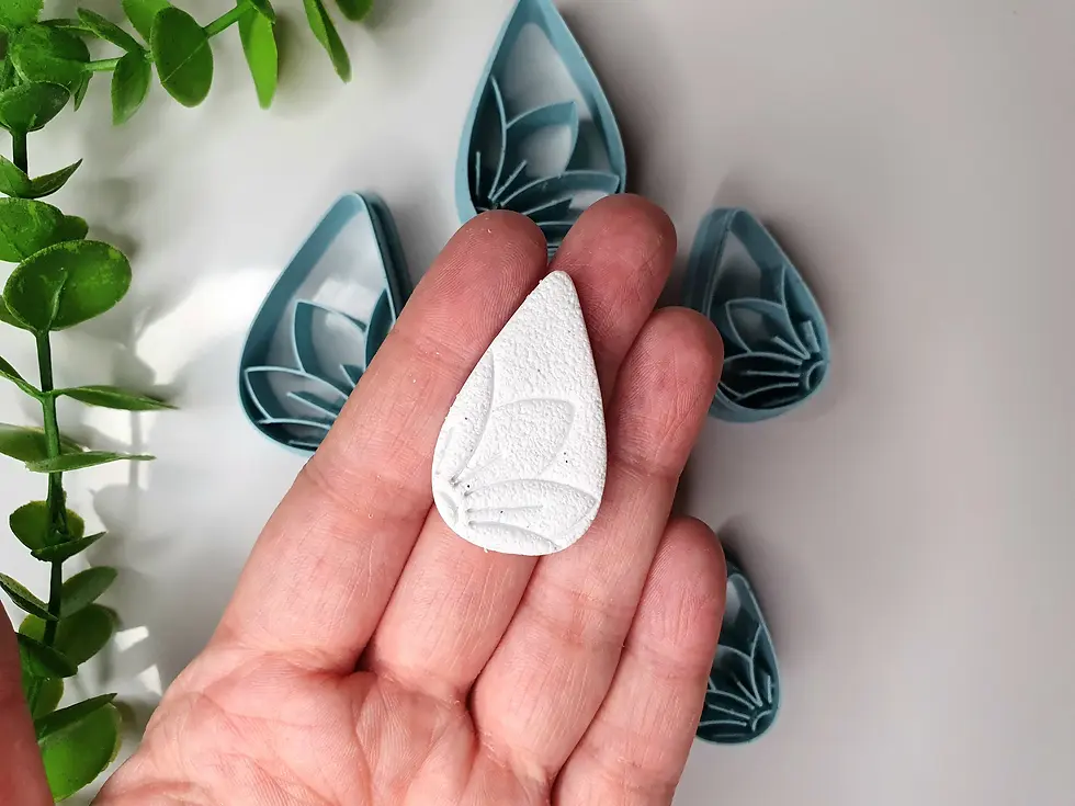 Flower Teardrop Clay Cutter , #0063