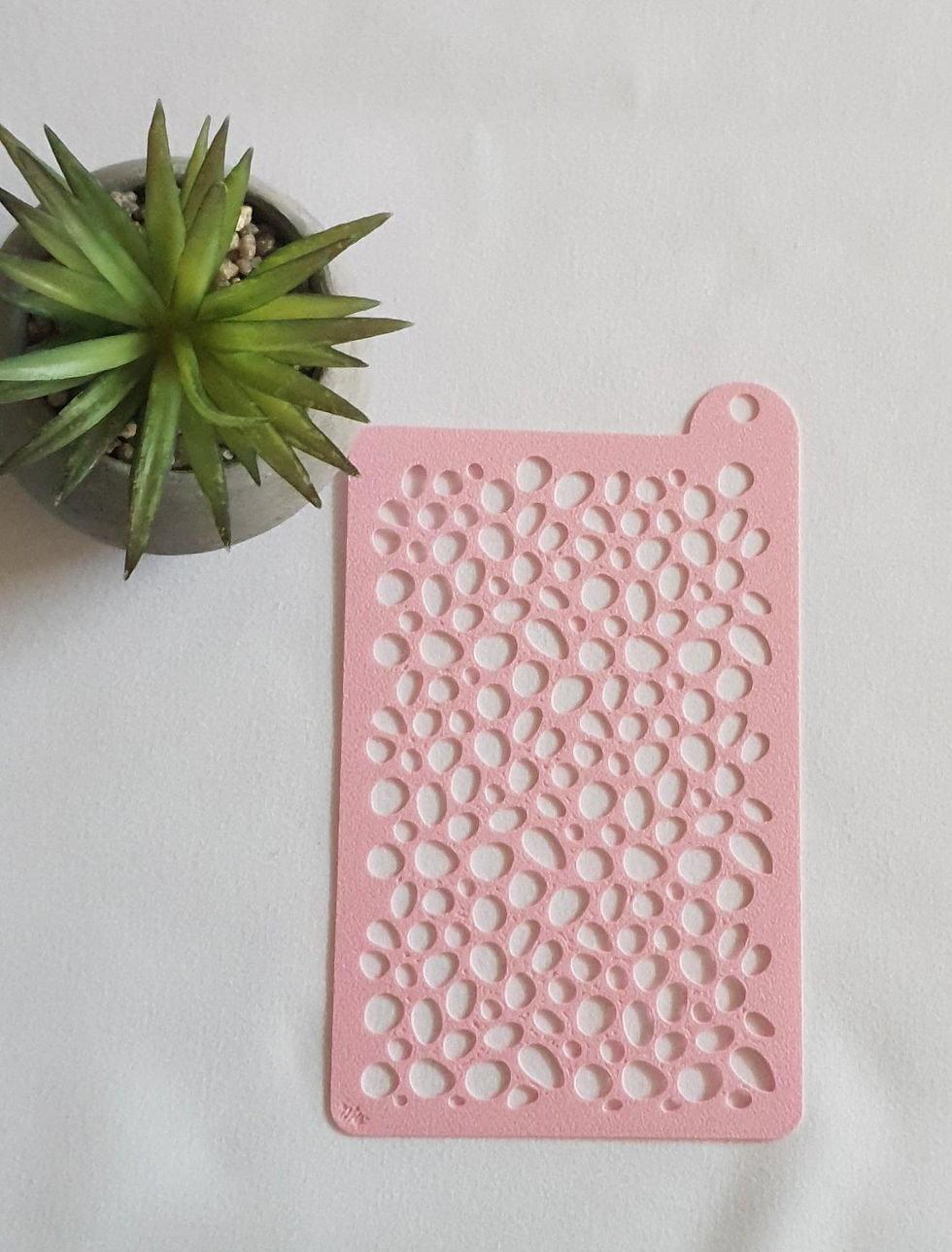 Thumbnail: 3D printed stencil with detailed pebbles pattern for polymer clay earrings