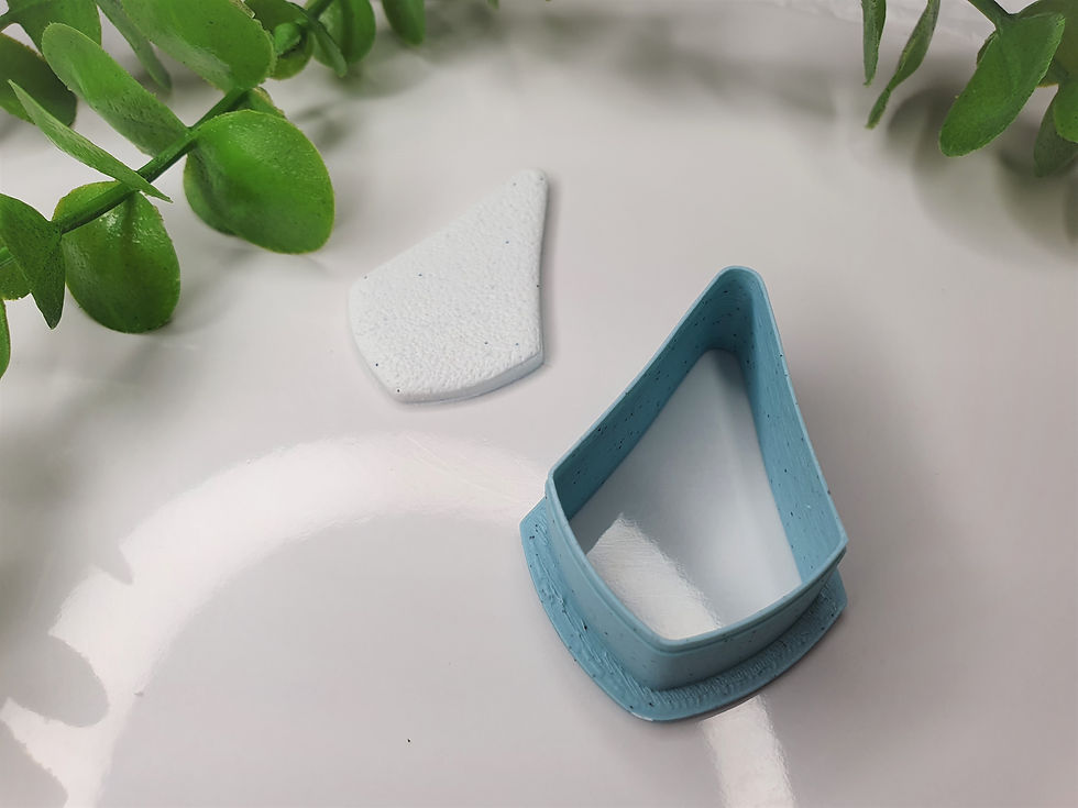 Thumbnail: Polymer clay shape cut by a tear clay cutter, clean edges for handmade jewelry