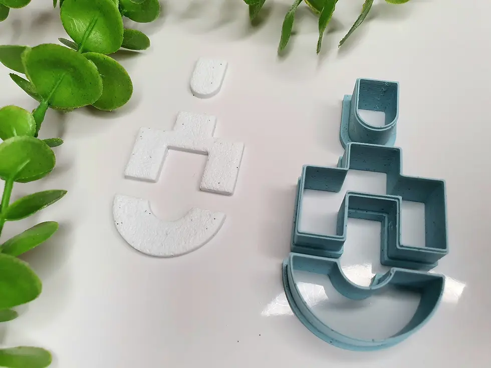 Thumbnail: Aztec Human polymer clay cutter, 3D printed cutting tool for jewelry and craft projects