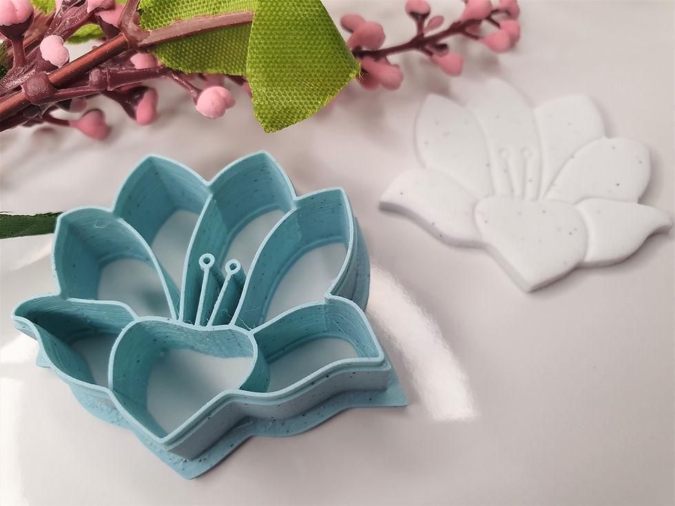 Lotus Flower Clay Cutter, #0064
