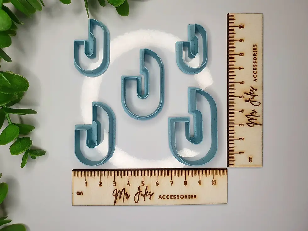 Thumbnail: Polymer Clay Cutter – Open Oval  | 3D Printed | SKU 0029