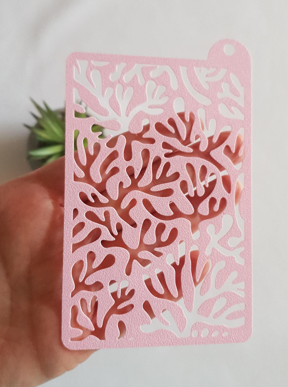 Thumbnail: Close-up of 3D printed stencil showing raised sealife texture pattern