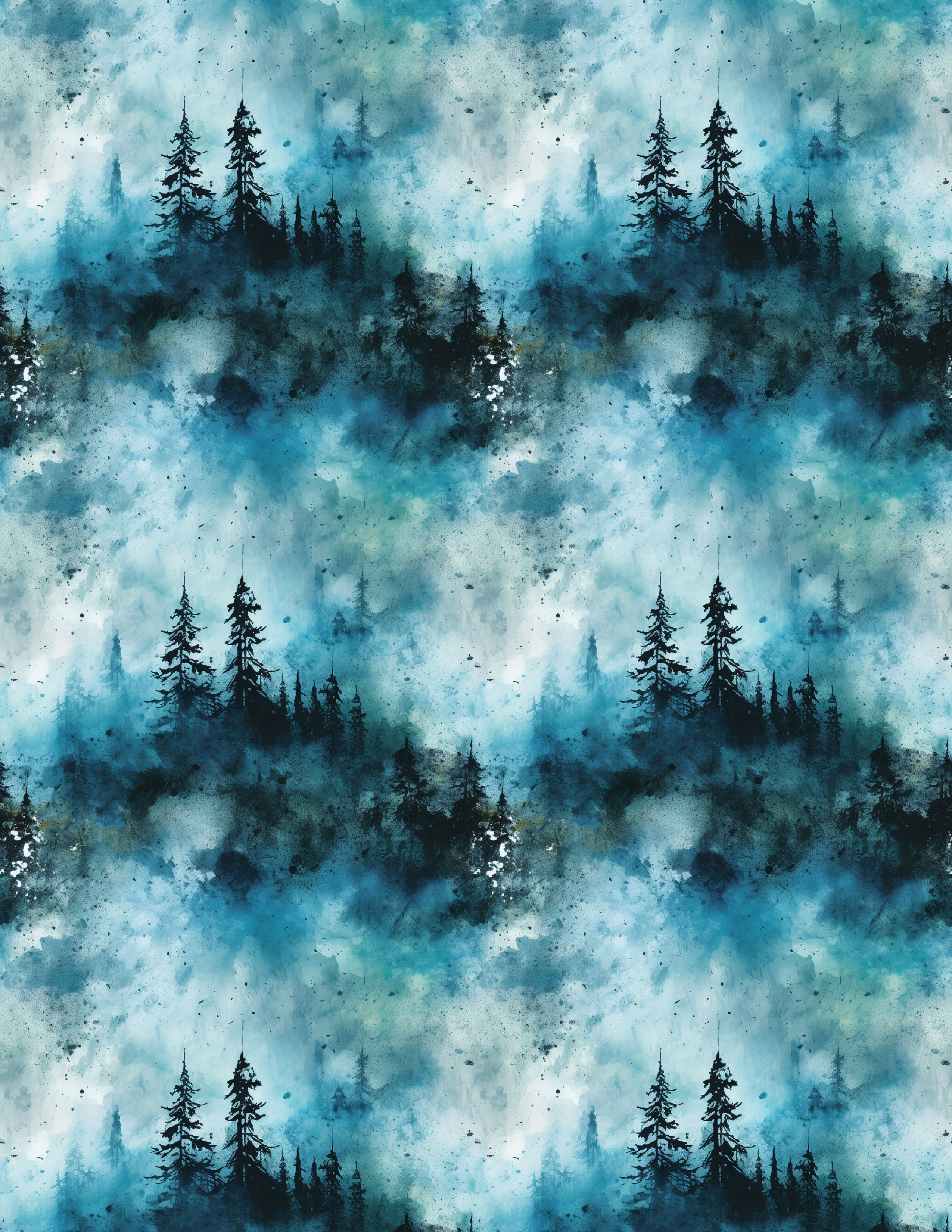 Water-soluble transfer paper with Christmas tree design for polymer clay