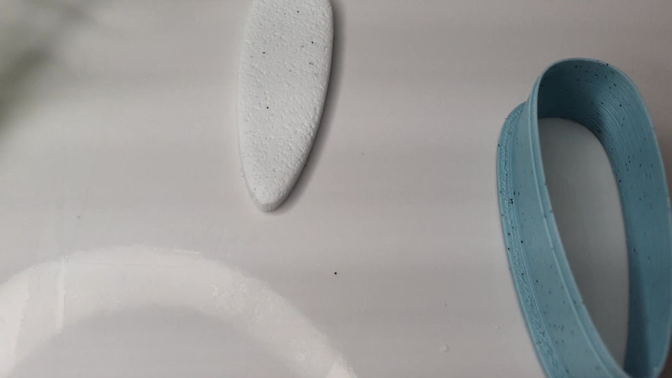 Thumbnail: Video showing a polymer clay cutter cutting clean teardrop shape from polymer clay for jewelry making