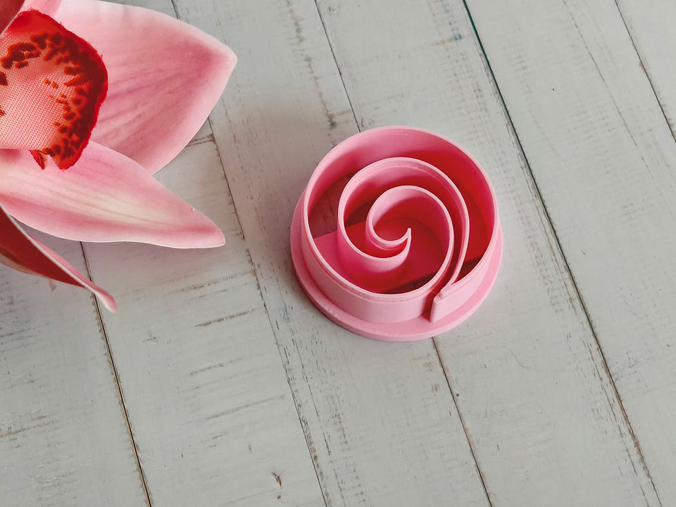 Thumbnail: Spiral polymer clay cutters, side view, lightweight 3D printed tool for precise clay cutting