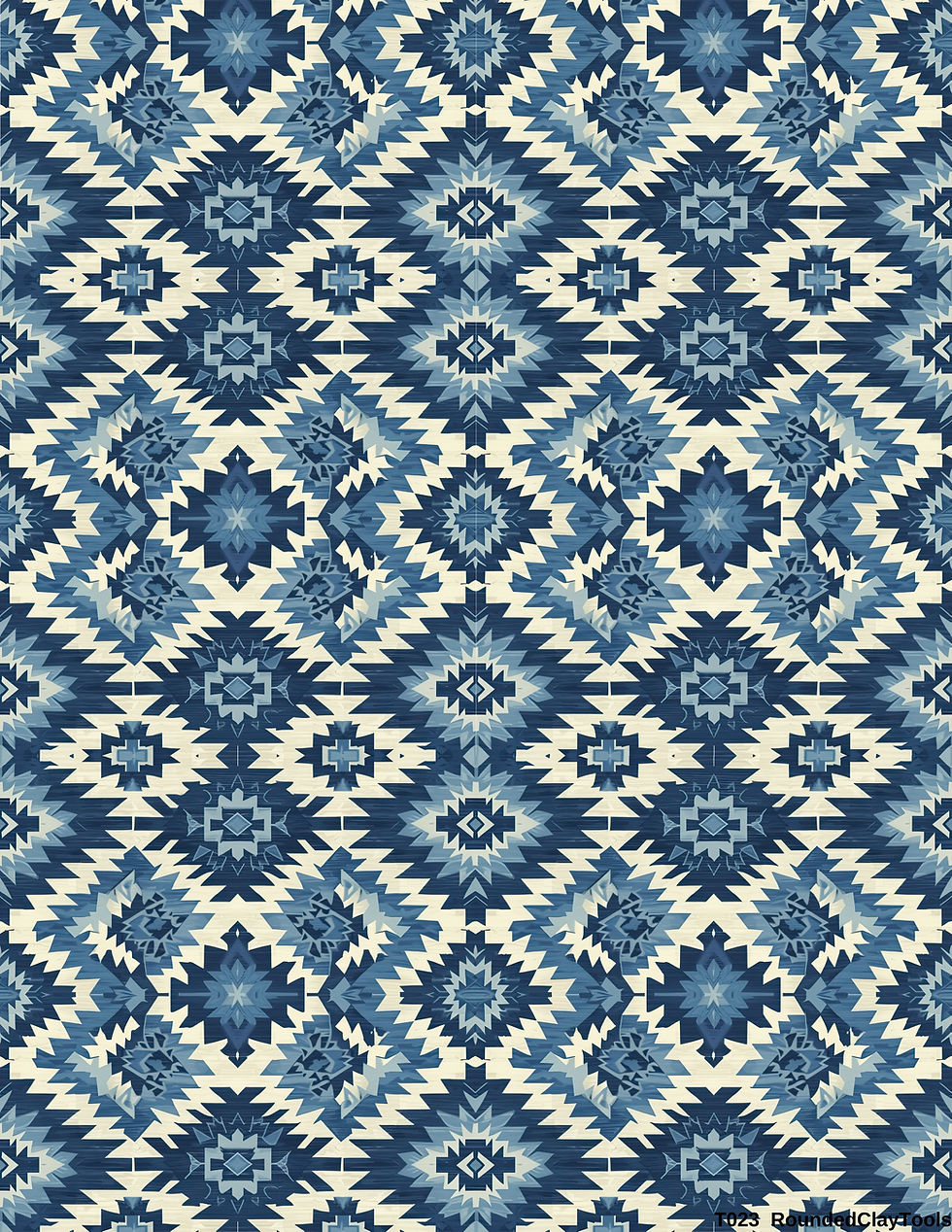 Water-soluble transfer paper with african design for polymer clay