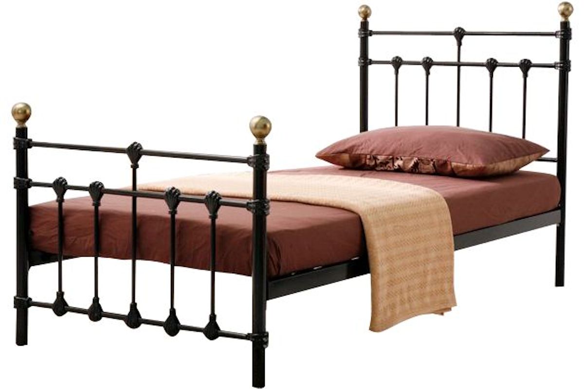 Traditional Vintage Style Metal Bed In Black Or Ivory 3FT, 4FT, 4FT6