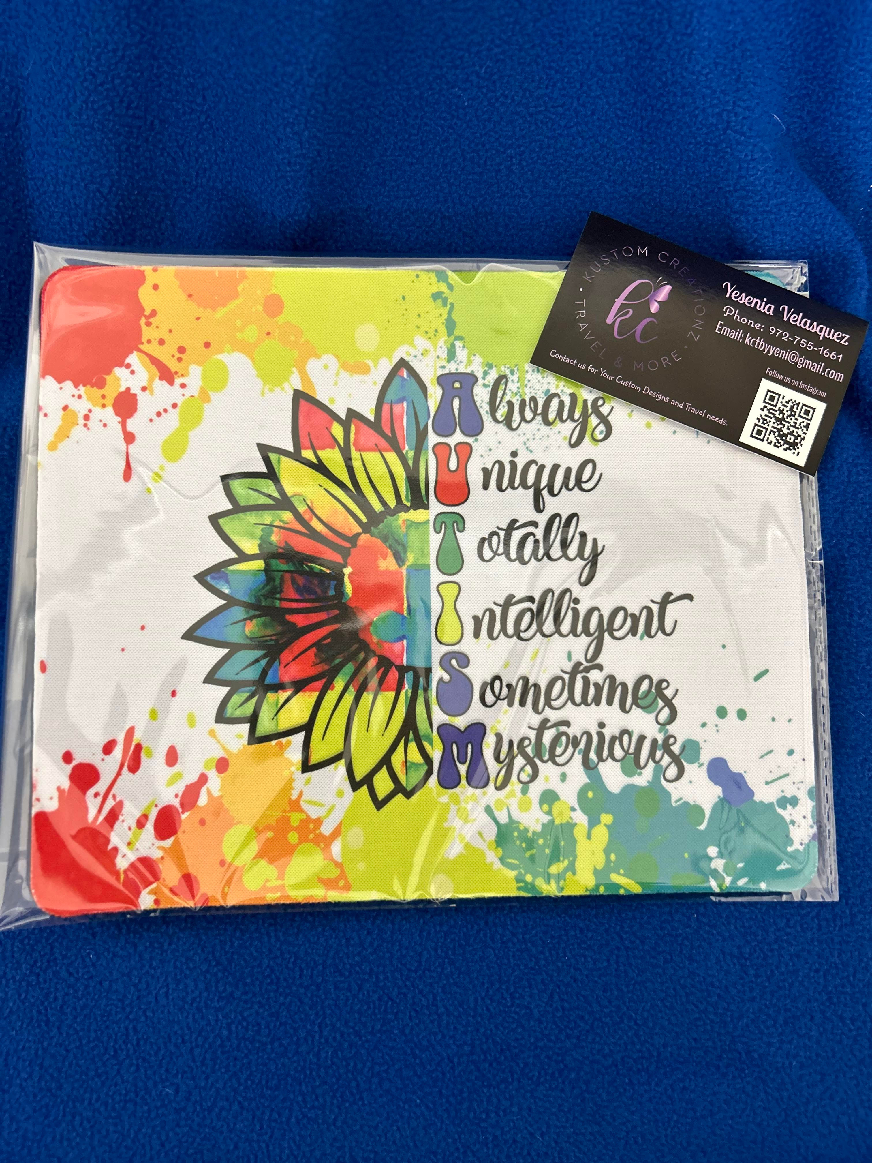 Autism- Flower Mouse Pad 