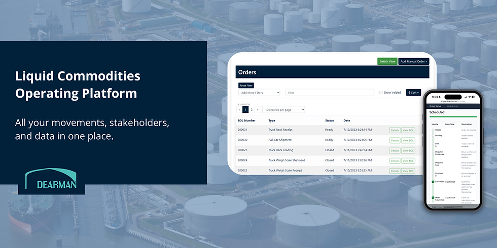 Liquids Terminal Software Operating Platform