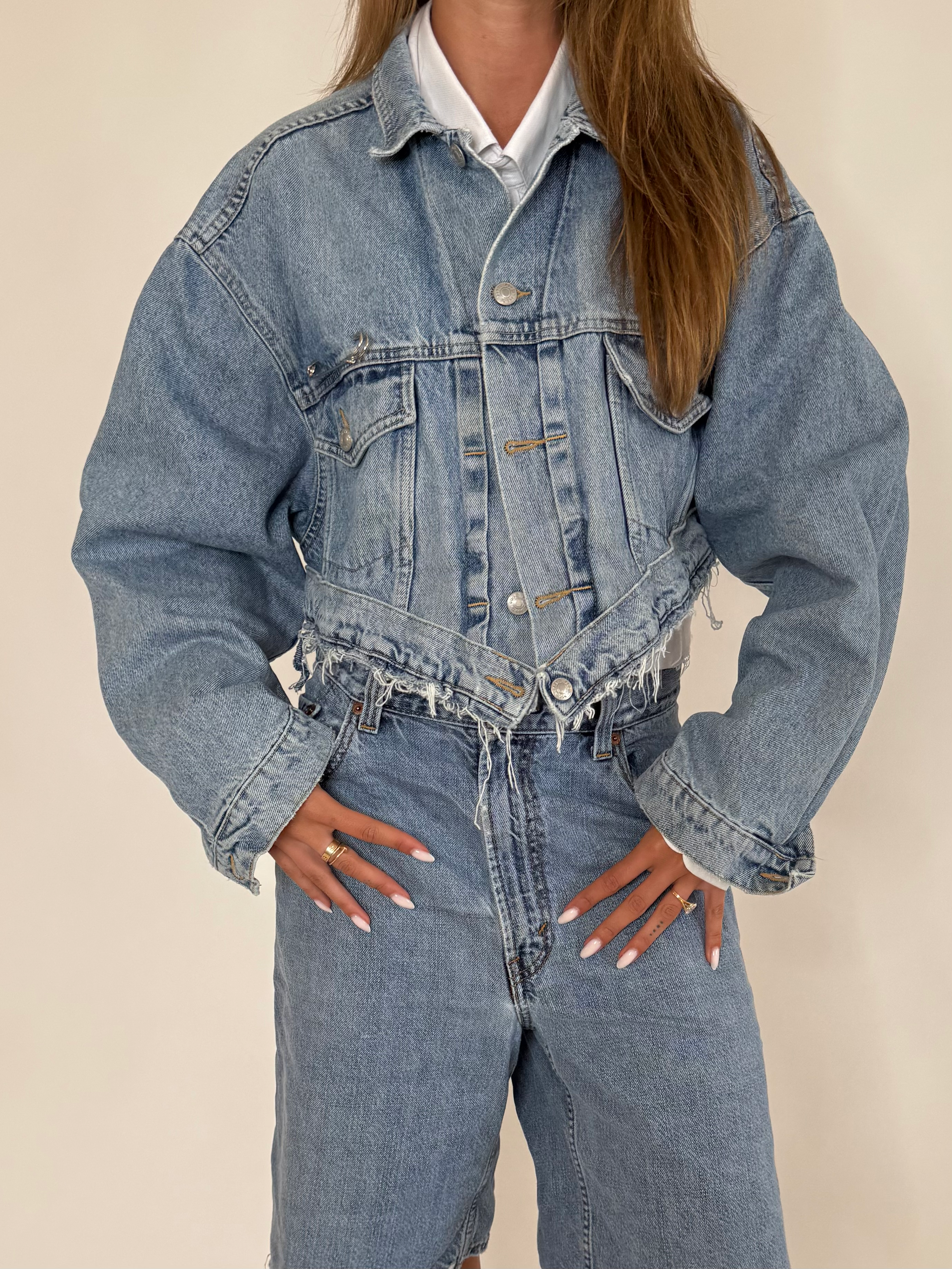 Upcycled denim jacket