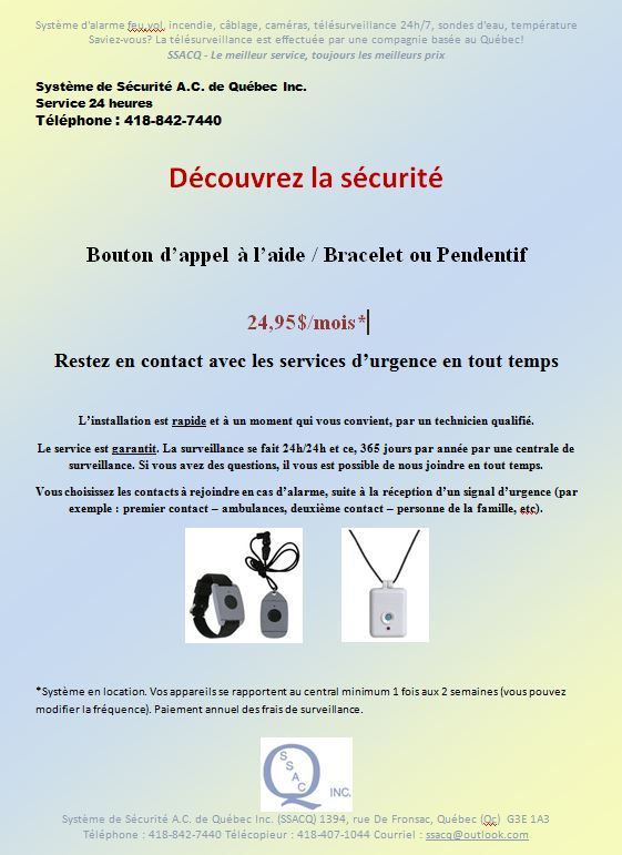 Bouton d'appel à l'aide