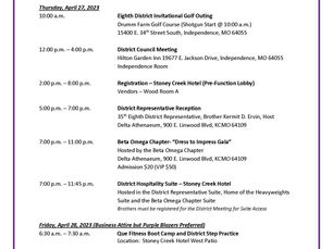 74th District Meeting Agenda