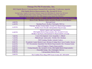 2022 Fall Leadership Conference Agenda