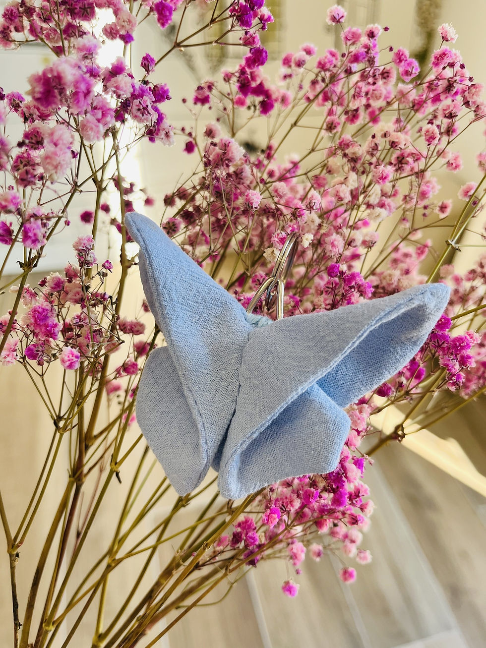 Miniature : Porte clés papillon bleu