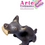 Miniatura: Perro Xoloitzcuintle Sentado con mazorca negro