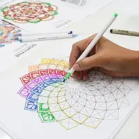 Mandala Art on Paper — Students during Mandala Art on Paper Workshop at GIGIPAYNE Studio in Bangkok