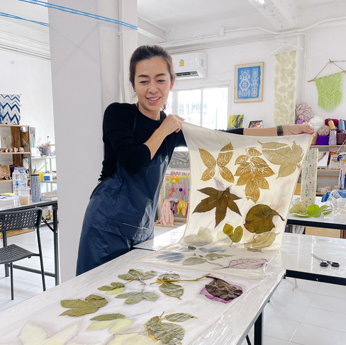 GIGIPAYNE ecoprint workshop masterclass in Bangkok