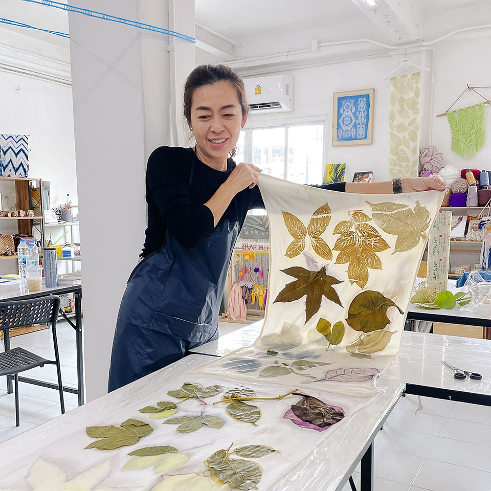 GIGIPAYNE ecoprint workshop masterclass in Bangkok