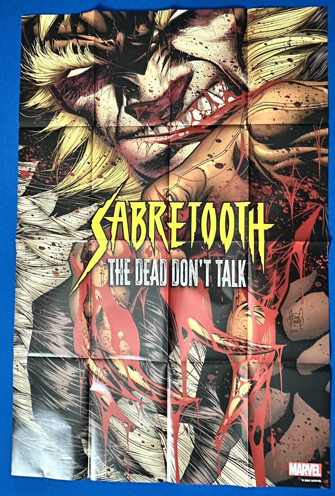 Sabretooth The Dead Don't Talk#1 Folded Promo Poster 24" X 36" Marvel
