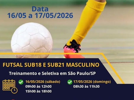 Vem aí! Treinamento e seletiva de Futsal masculino