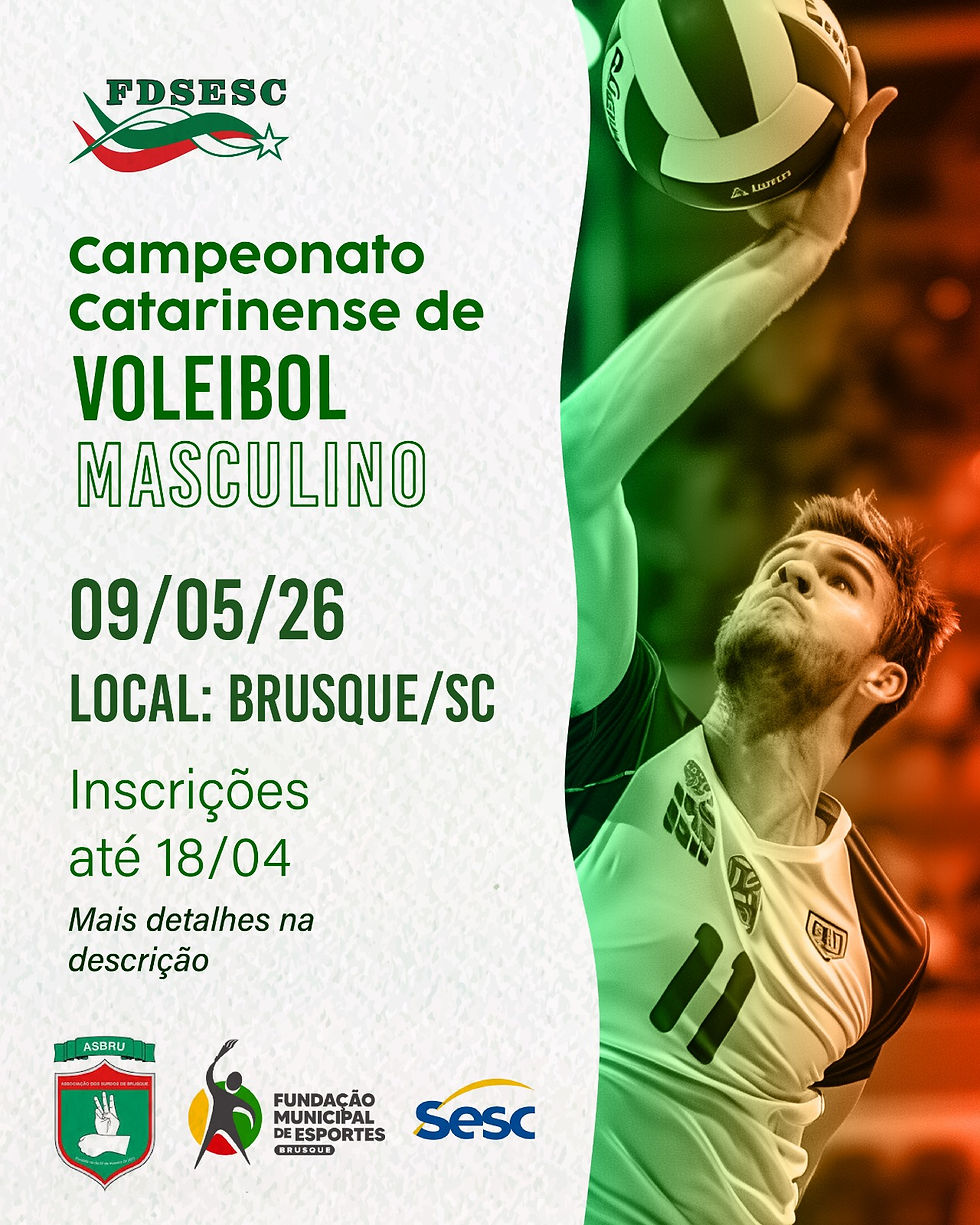 🏐 Campeonato Catarinense de Vôlei da FDSESC será realizado em Brusque